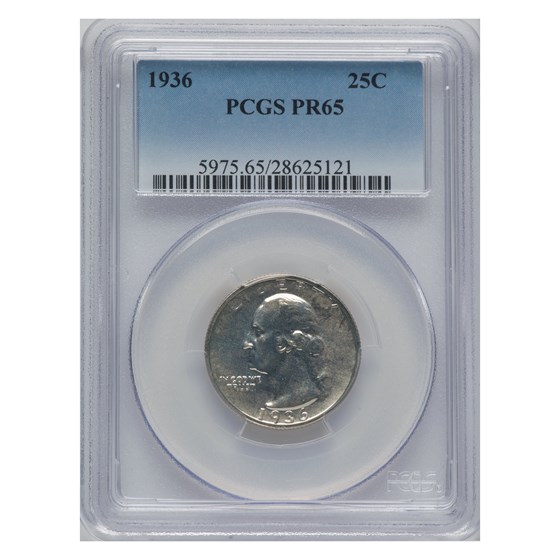 1936 Washington Quarter PR-65 PCGS 1936 Washington Quarter PR-65 PCGS